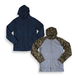 2 Pk Old Navy Big Boys Full Zip Up Hoodie Set Size 18 XXL